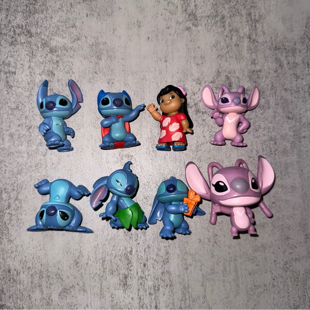 Set of 8 Disney Stitch Figures